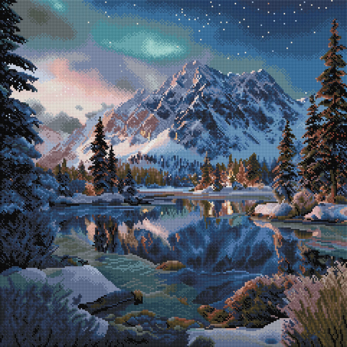 Diamond Painting Bild "Bergidylle" von TiniSchnickschnack 60x60cm (inkl. Metallic) TSS-828