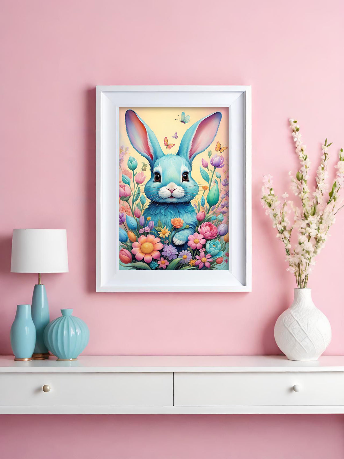 Diamond Painting Bild "Flower Häschen" von TiniSchnickschnack (inkl. Feenstaub) 30x40cm TSS-787