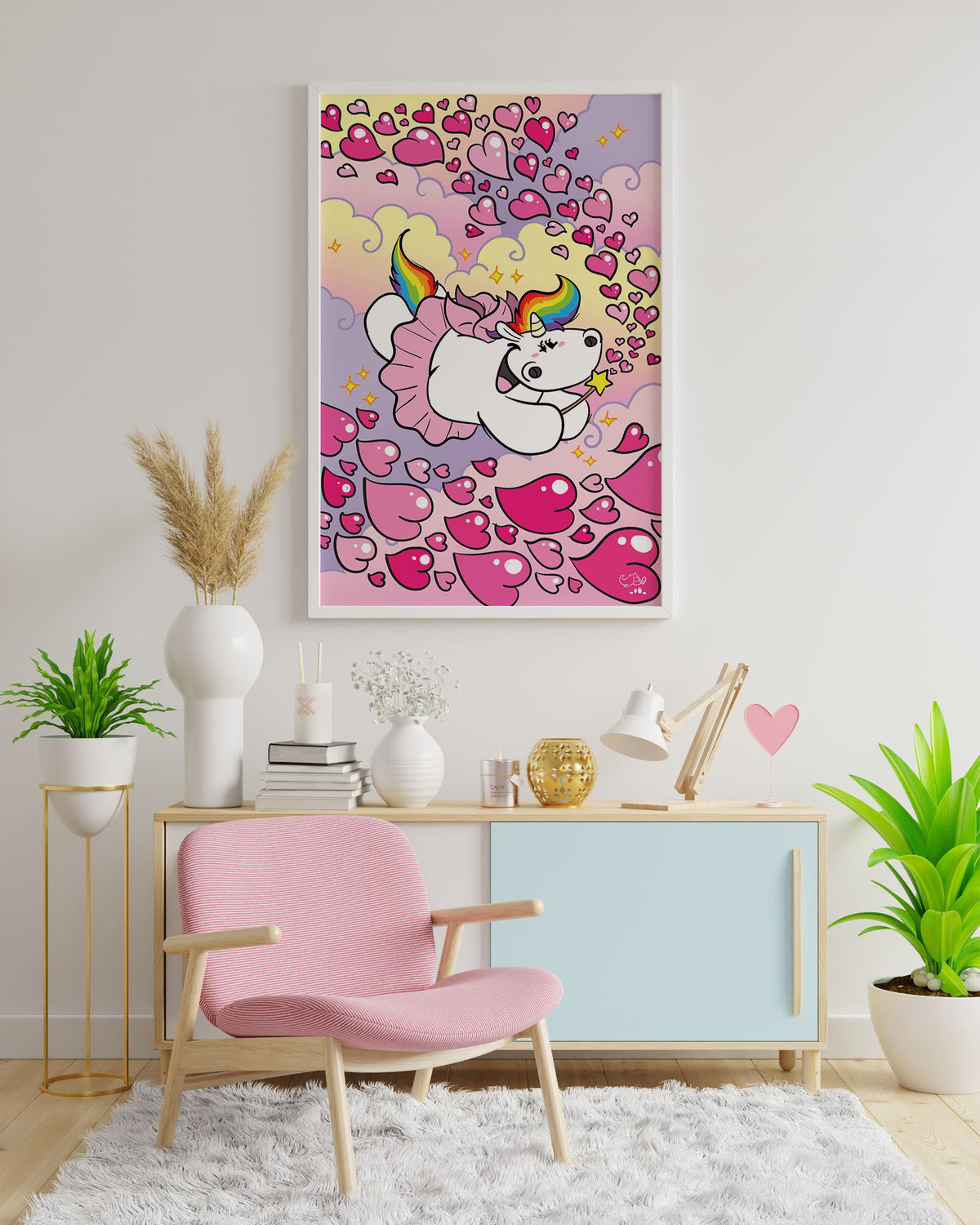 Diamond Painting Bild "Pummelfee in Love" von Pummeleinhorn 40x60cm (Full Feenstaub) TSS-806